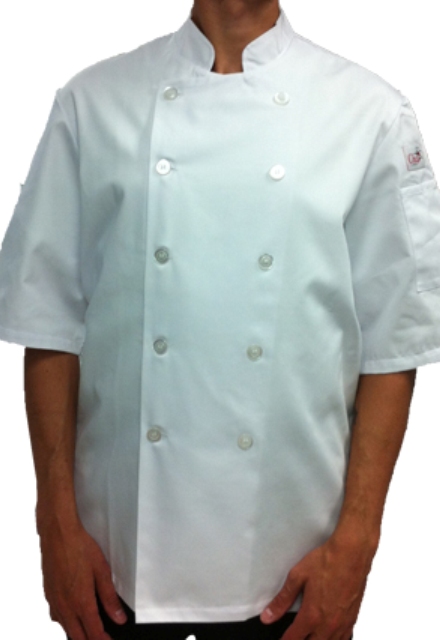 Chef Coat White SS - Click Image to Close